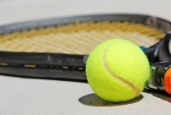 Tennis ball and racket image